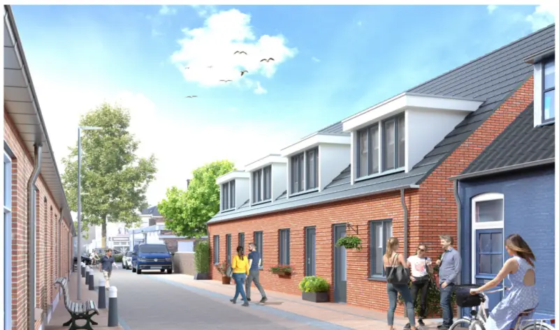 4 stadswoningen aan de Ooievaarstraat in Deventer